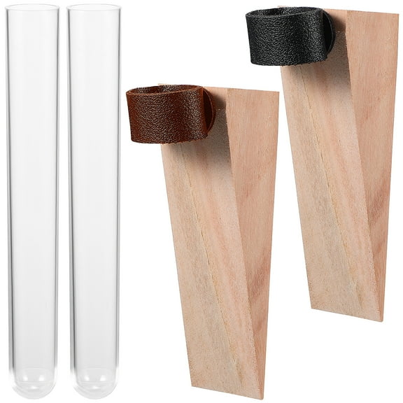 Hanging Glass Creative Vase 2 Sets Plastic Test Tube Hydroponic Indoor Plants Ornaments Propagation Terrarium