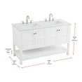 thumbnail image 2 of Elegant Kitchen and Bath 54 inch Double Bathroom Vanity in Black, 2 of 7