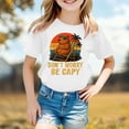 thumbnail image 2 of Girls T Shirts Kids Cute Capybara Graphic Tee Short Sleeve Round Neck Loose Fit Top Girls' Tops White 5-6 Years, 2 of 5