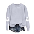 thumbnail image 5 of Godom Halloween Women's Sweatshirts Ghost Graphic Crewneck Long Sleeve Loose Fit Tops Fashion 2025, 5 of 5