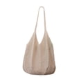 thumbnail image 3 of Bolsa de crochet para mujeres bolso de hombro de la mujer bolsillo de hombro boho boho satchel bolso de playa estética para fiesta de primavera Beige, 3 of 8