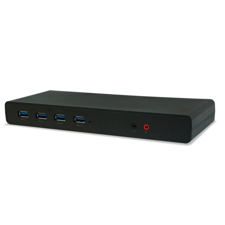 VisionTek Universal Docking Station Dual Monitor, Black