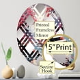 thumbnail image 3 of Designart "Enchanting Kawaii Moonlit River" Landscape Lake River Plaid Round Wall Mirror - Landscapes Oval Printed Decorative Mirror - Multiple Color Options, 3 of 5