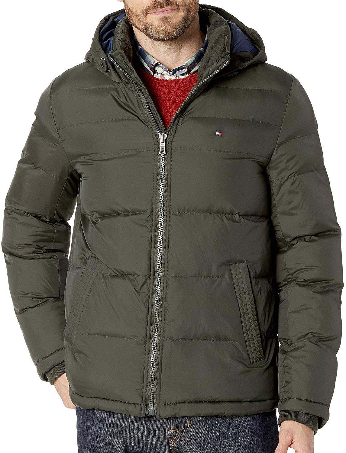 men's classic hooded puffer jacket tommy hilfiger