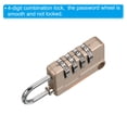 thumbnail image 4 of Security Steel Cable with 4 Digit Combination Lock, 2 Set 6.6Ft Coated Safety Wire Rope Double Loop Padlock, Yellow, 4 of 7