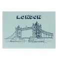 thumbnail image 3 of London Cutting Board, Tower Bridge in London British Architecture International Culture Illustration, Decorative Tempered Glass Cutting and Serving Board, Small Size, Black White, by Ambesonne, 3 of 5