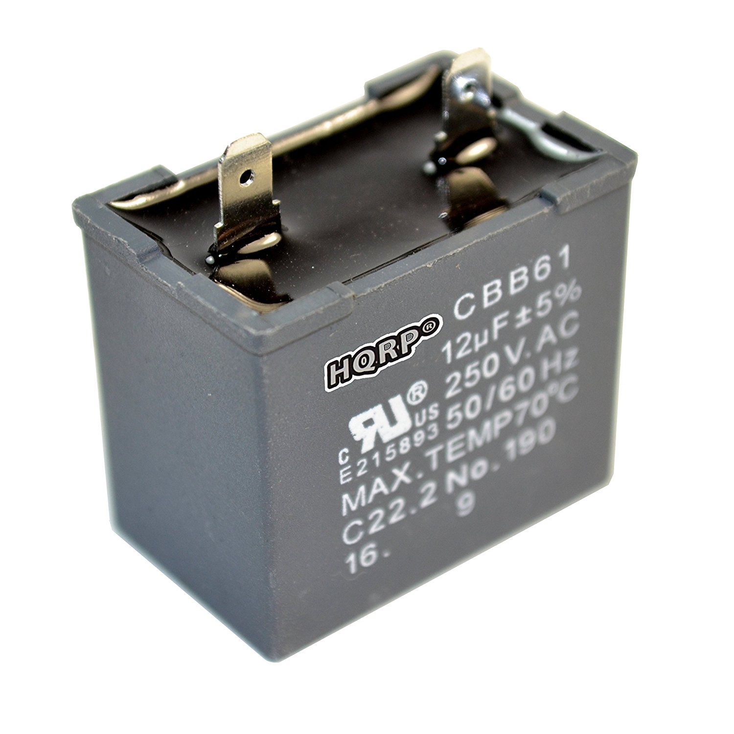 HQRP 12uf Refrigerator Capacitor for GE ESS25KSTFSS CTH14CYXRLAD