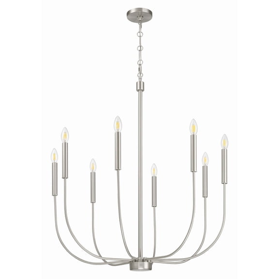 Craftmade - Traci 8 Light 37.25 in. Brushed Polished Nickel Finish Chandelier