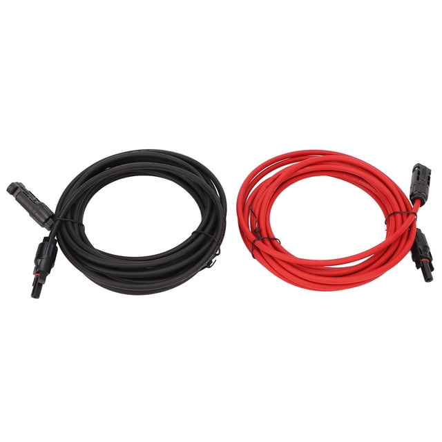 Solar Panel Wire, 1 Pair PV Extension Cable Insulation IP68 Protection Copper Contact Ultra Low Resistance With Connector For Photovoltaic System 2 Meter,4 Meter,6 Meter,10 Meter