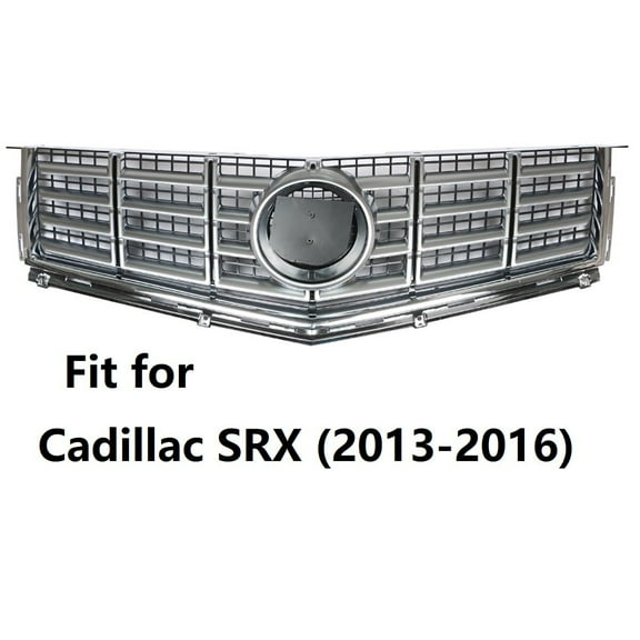 Fit for Cadillac SRX (2013-2016)Front Grille, 22738992, Black & Silver Chrome