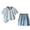Sky Blue, variant on Boys Fashion Clothes 2-Piece Outfits Short Sleeve Graphic Tees Tops Elastic Waist Shorts Summer Daily Wear Playwear Sets 0-12 Years