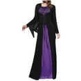 thumbnail image 6 of Tejiojio Costumes for Women Clearance European And American Women's Gothic Court Dress Witch Long Sleeved Dress, 6 of 8