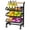 Black 3 layers, variant on Rolling Storage Cart Utility Cart – Foldable 3-Tier Wire Basket Trolley, Carbon Steel Vegetable Rack with Wheels, Kitchen Storage Organizer, Rolling Rack for Fruit Vegetable – Black, 3 layers