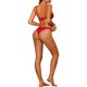 thumbnail image 3 of Conjuntos de bikini de 2 piezas para mujer, con nudo cruzado y tirantes ajustables, traje de baño de color rojo grande, 3 of 5