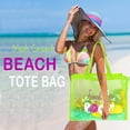 thumbnail image 7 of Large Capacity Fine Mesh Beach Tote Bag with Funny pattern, Sand Proof Nylon Handbag Side Pockets For Pool Seaside Travel Swimming, 7 of 7