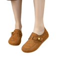 thumbnail image 5 of Willtoo Women's Faux Suede Mules with Beaded Casual Comfortable Round Toe Slip On Bohemian Flat Clogs, 5 of 5