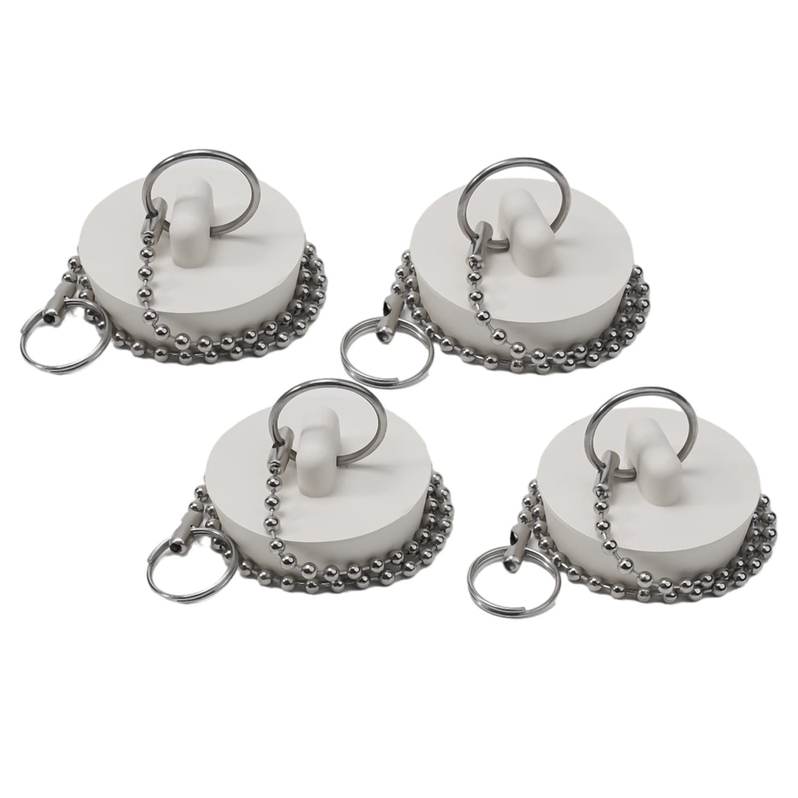 Rubber Bath Plugs Replacement Sink Plug Universal With 4x Chain 28mm ...