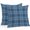 Blue, Indigo, Black, variant on Throw Pillow Covers 18x18 Inch Set of 2, Buffalo Plaid Waterproof Outdoor Pillow Covers, Deep Maroon Farmhouse Gingham Striped Decorative Cushion Pillowcases for Couch, Sofa, Bed, Garden, Patio