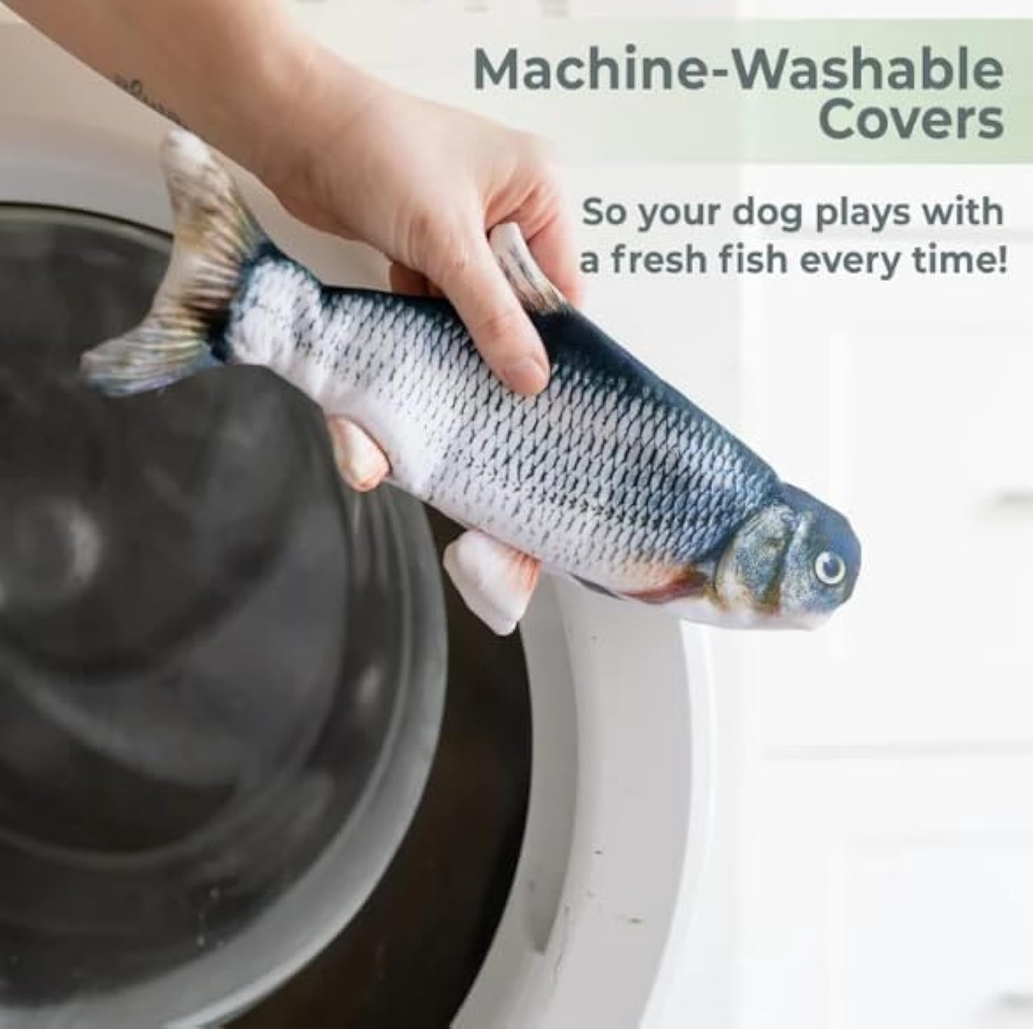 Vibrating Fish for Dogs, 2025 New Vibrating Fish Dog Toy, Floppy Fishes Dog Toy, Realistic Flopping Fishes Dog Exercise Toy, for Small/Medium/Large Dogs & Puppies (A+B)