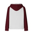 thumbnail image 5 of cfhntfmh Fall Fashion Outfits for Women Oversized Hoodies Textured Sweatshirt Cute Color Block Pullover Fall Winter Shirts, 5 of 5