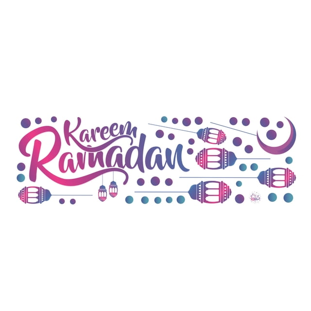 TIMIFIS Wall Stickers Ramadan Decorations for Home Stickers, Islamic Muslim Wall Stickers,Eid Mubarak Ramadan Decor Star Lantern Stickers Decals Wall Stickers