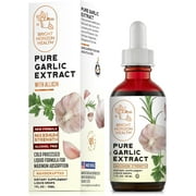 Bright Horizon Health Pure Garlic Extract  Allicin Supplement  Alcohol-Free Formula, Vegan, Raw  Liquid Garlic Oil Drops - 1 fl.oz Bottle