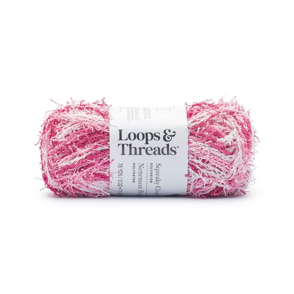 Squeaky Clean Prints Yarn by Loops & Threads - Yarn for Knitting - Crochet - Weaving - and Arts & Crafts - Cupid - Polyester - 3 oz
