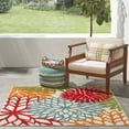 thumbnail image 3 of Nourison Aloha Floral Green 5'3" x 5'3"square Area Rug, (5 Square), 3 of 11