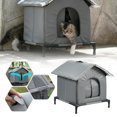thumbnail image 4 of Pet Cat Bed with Insulation - Waterproof Oxford Cloth, Raised Base, Windproof and Rainproof, for Indoor Outdoor Use, Multiple Sizes, 4 of 8
