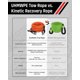 thumbnail image 4 of Kit de cuerda de remolque DAYDOOR de 7/16 pulgadas x 9 m, UHMWPE, 31200 libras, 4 of 7