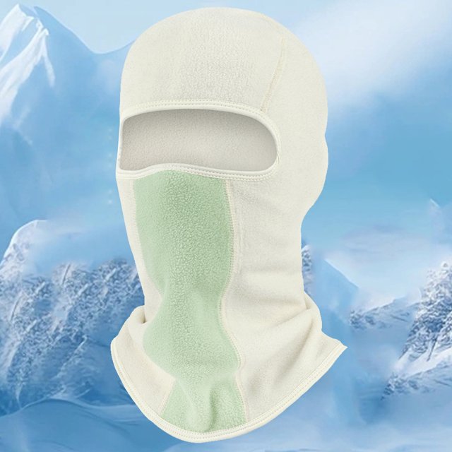 Máscara de esquí de cara completa Transpirable Sport Cover Sombrero Térmico ligero (Blanco)