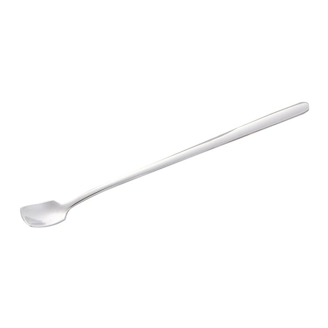 Agitador de acero inoxidable para cóctel, café, swizzle, martini, bebidas, jugo de fruta, barra de leche, varilla para revolver, 17x1,5 cm (plata)