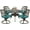 Ocean Blue, variant on MEETWARM 5-Piece Outdoor Patio Dining Set, All-Weather Cast Aluminum Patio Conversation Set for Backyard Garden Deck with 4 Cushions Swivel Rocker Chairs and 35.4" Square Table, Chili Red