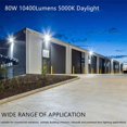 80W LED Wall Pack Light with Dusk to Dawn Photocell,10500LM 5000K