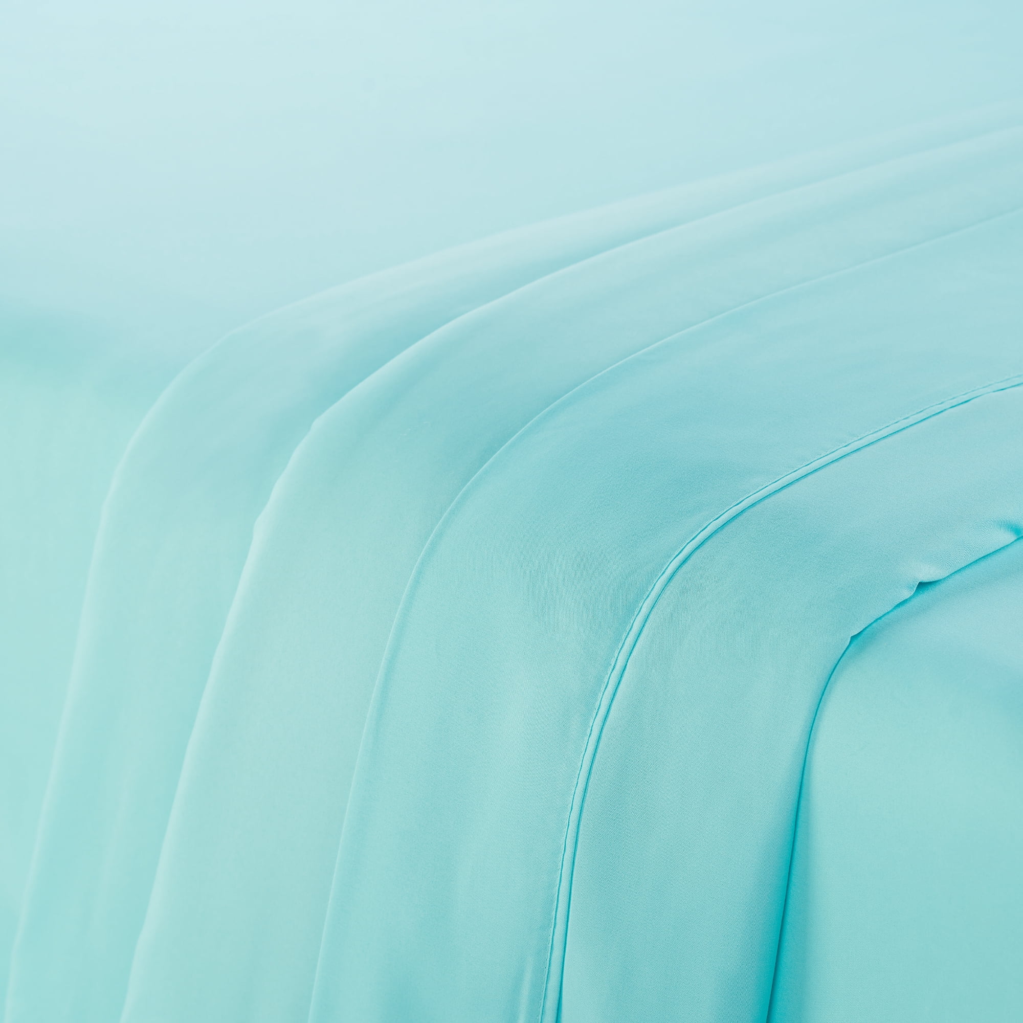 Serta Simply Clean 3-Piece Antimicrobial Solid Bed Sheet Set, Twin, Turquoise Blue