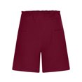 thumbnail image 4 of biudgviw Bermuda Shorts for Women Wide Leg Cotton Linen Shorts High Rise Lightweight Summer Beach Vacation Shorts with Pockets, 4 of 7
