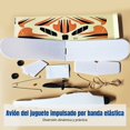 thumbnail image 3 of Abbraccia Avión impulsado por banda elástica, modelo de espuma, juguete científico DIY infantil, color aleatorio, 3 of 6
