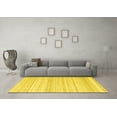 thumbnail image 3 of Ahgly Company Indoor Square Abstract Yellow Contemporary Area Rugs, 7' Square, 3 of 4