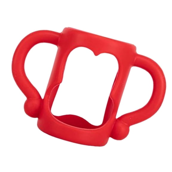 Piwvid Silicone Baby Bottle Handles for Narrow Bottles, Easy Grip Holder Helps Babies Hold Their Own Bottle, Hands-Free Self-Feeding Trainer, Infant Feeding Accessory