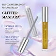 thumbnail image 4 of Uxgjfwu Glitter Sparkling Mascara, Lash Extension Curling Volume, Shiny Purple Pink Green Blue Yellow Gold Silver Colors, Long Lasting Eye Makeup for Daily and Party Wear, 0.14 oz, 4 of 8