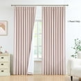 thumbnail image 6 of Short Pink Bailey Pinch Pleat Blackout Curtains 63 Inches,Modern Thermal Insulated Drapes for Bedroom Living Room Patio,Rustic Textured Window Treatment with Backtabs Hooks,60"Wx63"L,1 Panel, 6 of 14