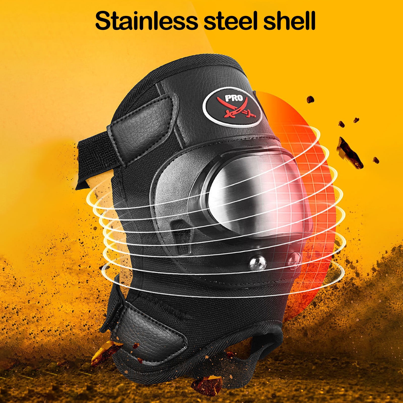 Protections Genoux & Coudes Moto - Coque ABS - Réglables - Pour Moto, Vélo, Skate, Roller - Confort & Sécurité Renforcés - 13