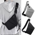 thumbnail image 2 of Sac à Bandoulière pour Hommes, Sac de Poitrine Imperméable Anti-Vol, Slim Cross, Décontracté, 2 of 8
