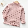 thumbnail image 2 of REDARER Soft Girls Long Sleeve Thermal Top with Heart Print for Winter Warmth and Comfortable Layering,Kids Clothing,Size:7-8 Years, 2 of 8