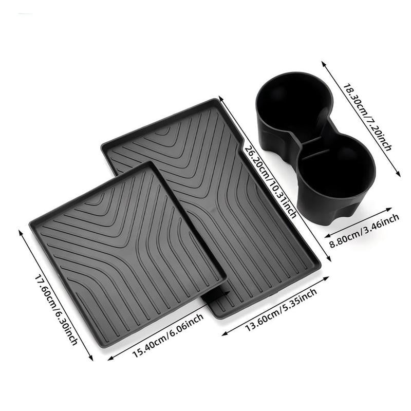 Car Armrest Storage Box For Tesla Model Y Juniper 2025 Model 3 Highland 2024-UP ABS Center Console Organizer Tray Accessories