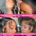 thumbnail image 4 of Peluca IJFMMEL Bob de pelo humano, 13 x 6 pulgadas, ondulado, HD, encaje frontal, 14 pulgadas, 4 of 7