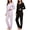 Set 1, variant on Real Essentials 2 Pack Women's Soft Cotton Long Sleeve Pajama Set with Pants - Lounge Sets for Women (Available In Plus)
