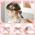 thumbnail image 5 of Dalrosia 20PCS Mini Green Bow Hair Clip, Non-Slip Cute Small Hair Bow, Y2K Sweet Plaid Craft Bowknot Hair Barrettes Accessories for Women Teens, 5 of 5