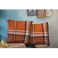 thumbnail image 5 of Set of 2 Autumn Orange Plaid Throw Pillow Covers Thanksgiving Day 20x20 Inch Decorative Pillow Cases for Couch Bedroom Living Room, 5 of 7