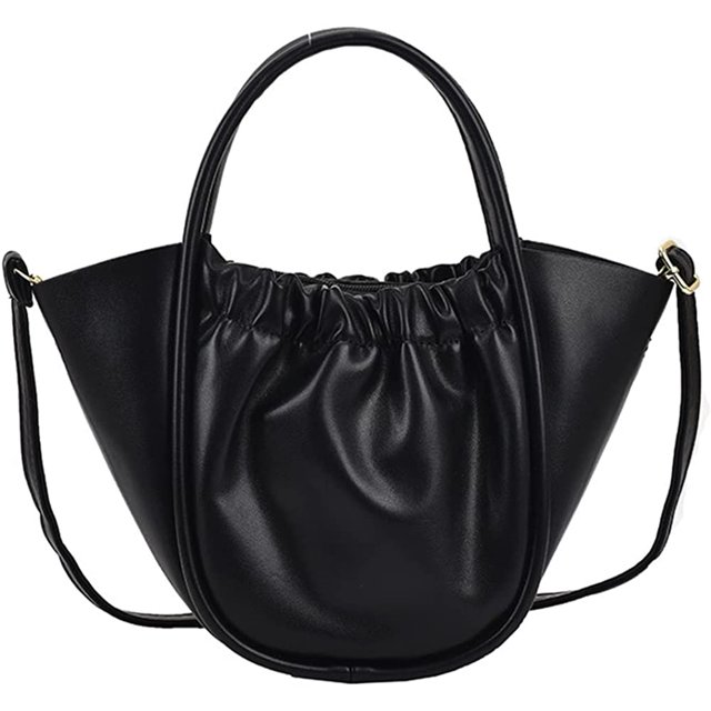 LinYooLi Sac à Main Doux pour Femmes Mode Panier Froncé Sac à Bandoulière Petit Sac Hobo Mignon